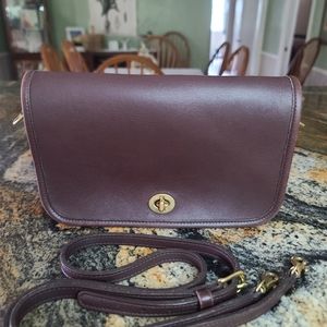 Beautiful Authentic Coach Pocket Crossbody Purse #9755 in Mahogany.